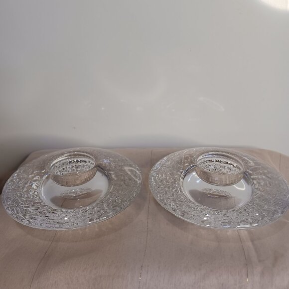 Orrefors Crystal Disc Candle Holders - Picture 11 of 11